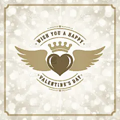 情人节贺卡或海报矢量插图