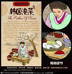 韩国泡菜 手绘 插画 宣传画