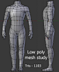 Lowpoly body mesh study - Polycount Forum