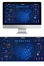 蓝色科技大数据可视化UI网页界面展示平台-众图网