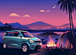 肌理插画欣赏作者：Drive scapes - Suzuki 