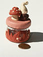 Toadstool and Gnome Decorated Bottle