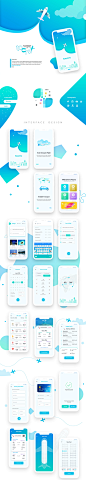 #APP模板#
清新蓝绿渐变航班选座飞机票预定app ui源文件sketch xd模板
