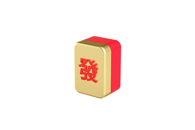 摄图网_402188528_创意C4D新年发字麻将3D立体模型（非企业商用）