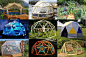 2v geodesic dome kit creates an outdoor structure | designboom shop : Hubs are simple to snap together joints that make durable geodesic domes quick, fun and easy to build. The kit contains everything you need except for the sticks.   Here’s what’s includ