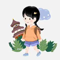 故宫旅游女孩插画图片大小3000x3000px 图片尺寸2.31 MB 来自PNG搜索网 pngss.com 免费免扣png素材下载！出游卡通#欢乐#假期旅游#卡通手绘#旅行#旅游#手绘#幸福#游玩#