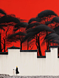 Midjourney 配色·红艳｜国风_12_HE Design_来自小红书网页版