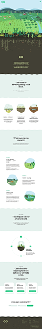 Carbon8登陆页面示例：我们帮助农民过渡到再生农业