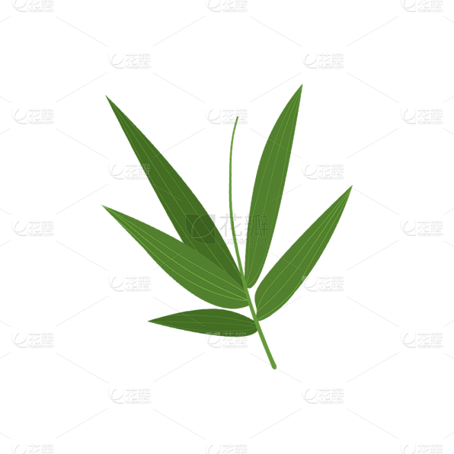 卡通感端午节竹叶元素贴纸