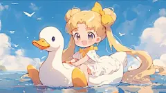 水上小鸭子(动漫动态壁纸) - 动态壁纸下载 - 元气壁纸