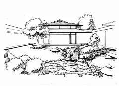 【园林景观手绘】日式庭院