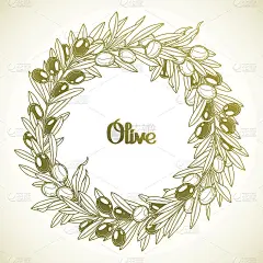 图形橄榄花环
