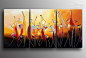 Wholesale hand-painted artwork The Wine Bottle Abstract oil-paintings on canvas 12X16inchX3 mixorde Framed, Free shipping, $27.8-41.15/Set | DHgate