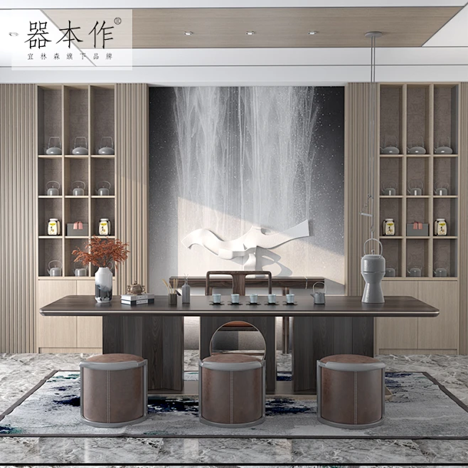 新中式客厅茶桌椅组合茶室泡茶台禅意实木桌子现代中式全实木茶几-淘宝网-花瓣网