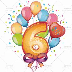 89号生日祝福数字气球蛋糕蝴蝶结聚会邀请卡片海报AI矢量设计素材-淘宝网