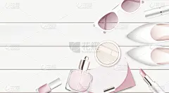 时尚配饰和化妆品集合矢量插画