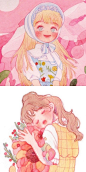 韩国插画师FOMMY笔下的美少女 可甜可酷
