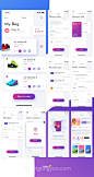 322UI界面整套APP风格电子商务鞋子网店APP设计工具包 AKA UI Kit   