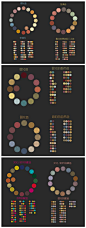 日本绘师まなあか制作的配色环（高清戳大图），50种类别非常全面，非常实用，配色困难户福利，转需。cr.日本零距离