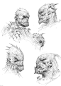 Creatures busts by Adrian Smith