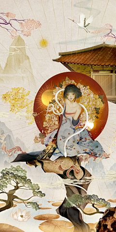 平面排版采集到插画