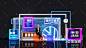 现代美陈 网红直播 科技 潮流3D模型