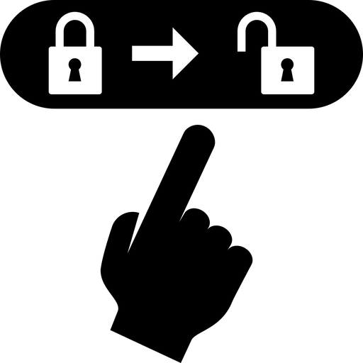 手动解锁挂锁滑动图标