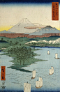 Utagawa Hiroshige (歌川 広重), Eight Views of Ōmi (近江八景), ca. 1857. ​​​​