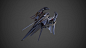 Alien Interceptor, Viktor Sumenko : Game Asset for browser-based game.  Traditional Texturing (Diffuse, Specular, Normal). 
(Made a few years ago)