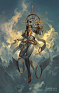 美国概念设计师 Peter Mohrbacher，他自创了一个神明世界 Angelarium