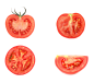 切开 西红柿 其他元素免抠png图片壁纸