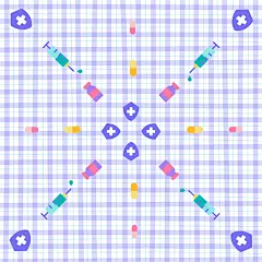 卡通可爱清新花纹水果碎花星星格子纹理礼盒包装壁纸矢量图片素材 (70)