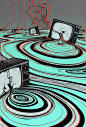 .:.:.:.:.:.psychedelic art.:.:.:.:.:. always loved pictures of televisions in disrepair.: 