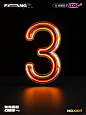 The number "4" is glowing orange neon light, isolated on black background, 3d rendering illustration, simple design, minimalistic, centered in the middle of frame --ar 3:4 --v 6.0