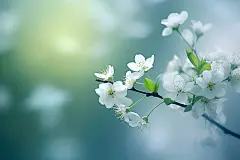 唯美白色花朵桌面壁纸素材图片