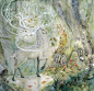 来自艺术家 Stephanie Law 的水彩画作，华丽绝艳，金箔的使用确实是锦上添花～（shadowscapes.com） 【相关阅读：O尖峰视界 】
