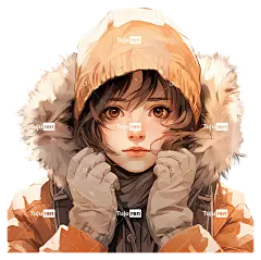 冬季景观—穿着冬装、室内表情忧心忡忡的女人