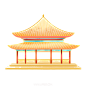 国潮建筑插画PNG