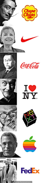 7 most famous logos and how they were created - Featuring: Salvador Dali / Chupa Chups, Carolyn Davidson / Nike, Frank Mason Robinson / Coca-Cola, Milton Glaser / I Love NY, Paul Rand / NeXT, Rob Janoff / Apple, Walter Landauer / FedEx: 
