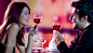 Young couple celebrating with red wine at restaurant by azahar ahmed on 500px