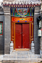 传统,北京,中国,正门,大特写,四个物体,对称,建筑物门,远距离,狮子