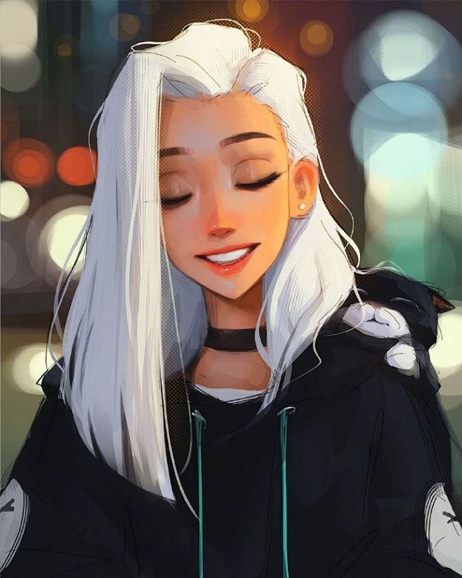 画师 Sam Yang 的插画头像绘制过...