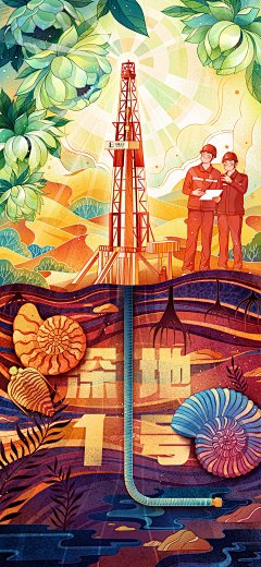 中国石化40周年插画 I CHINA DAILY 中国日报