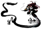 Ink painting illustration创意图片素材 - iclickart