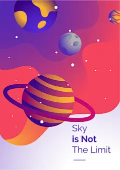 矢量卡通手绘宇宙星球太空插画网页平面UI广告海报图案AI设计素材