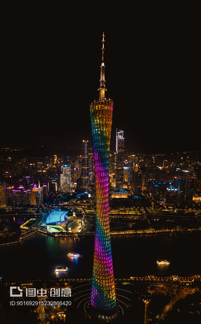 广东广州-小蛮腰-广州塔-珠江夜游