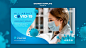 Plantilla de banner de información de coronavirus PSD gratuito