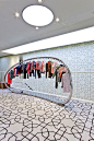 Marni flagship store by Sybarite, Beijing  May 24th, 2012 by retail design blog      Sybarite’s design for the Marni flagship in Beijing marks a shift in the evolution of the concept, utilizing strong geometry and giving familiar elements a new twist. Bac