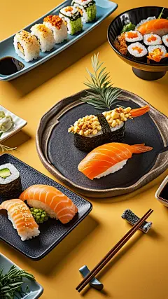 寿司日式饭团料理美食新鲜美味日本