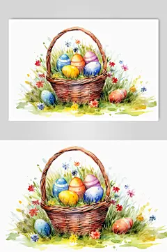 AI数字艺术复活节彩蛋插画-众图网